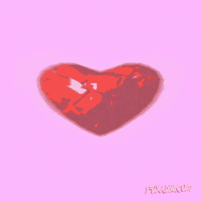 a pink background with a heart in the middle and a few other hearts