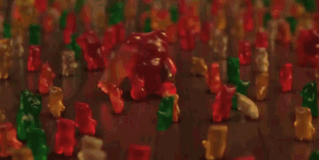 Gummy Bear Merging GIF - Gummy Bear Merging Fusion GIFs