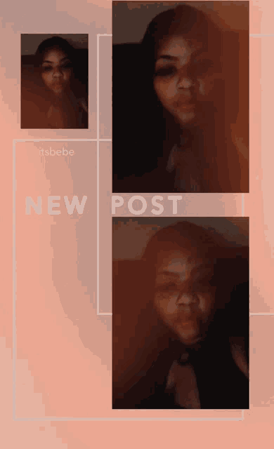 a picture of a woman with the words " new post " above her