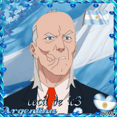 a picture of a man in a suit and tie with cecal de ic3 written on the bottom right
