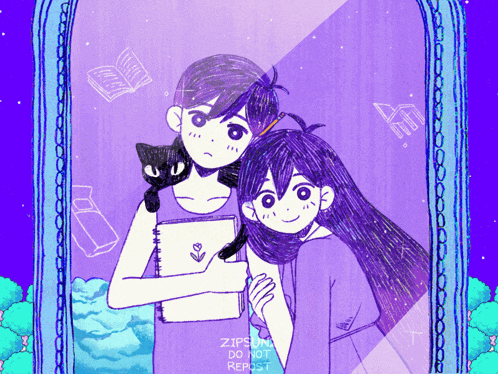 a drawing of a boy and a girl with the words zipson do not repost