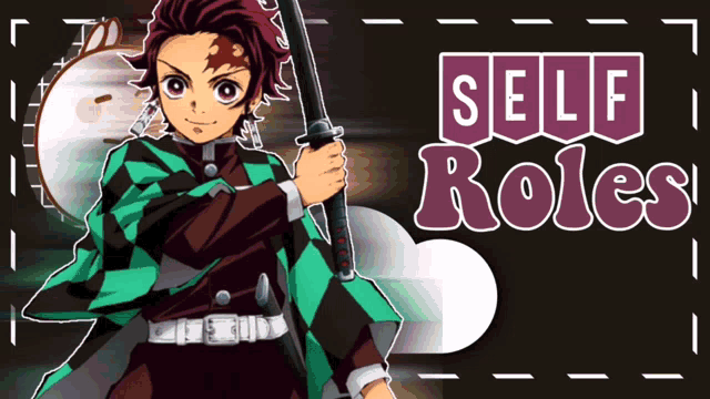 a picture of a boy with a sword and the words self roles