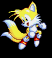 a pixel art of a fox with a black background