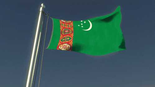 Turkmenistan Flag GIF - Turkmenistan Flag Flag Waver GIFs