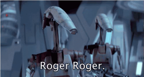 Roger Okay GIF - Roger Okay Droid GIFs