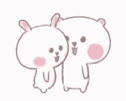 a couple of teddy bears hugging each other in front of a pink heart .