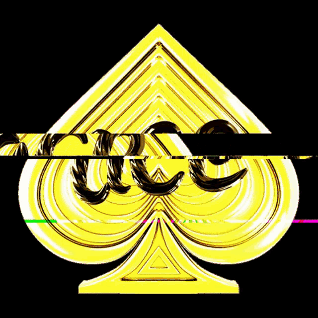 a ace of spades with the word ace written inside of it