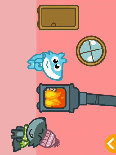 a cartoon drawing of a shark with a bubble coming out of its head