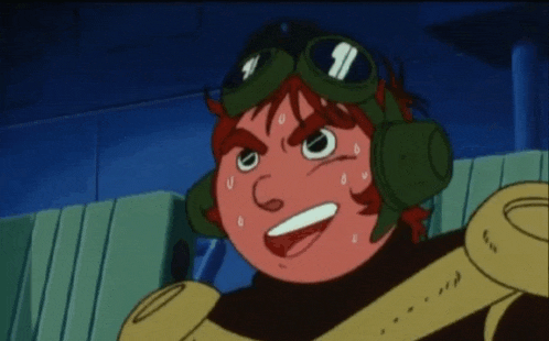a cartoon character wearing a helmet and goggles with the number 11 on it