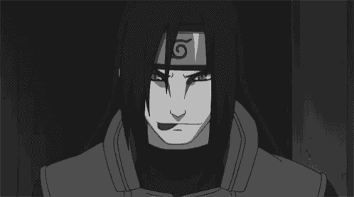 a black and white drawing of a ninja with a bandana on his head .