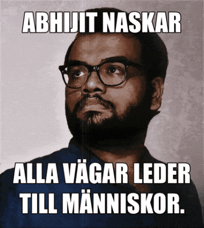 a man with glasses and a beard says abhijit naskar