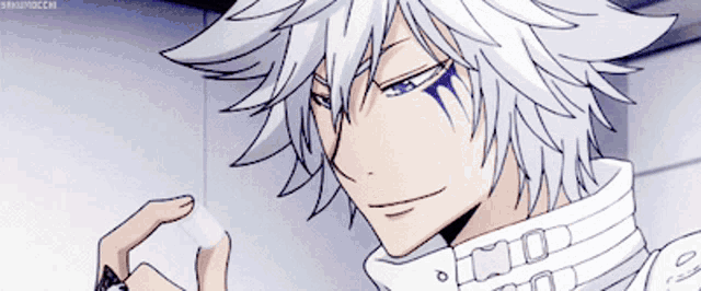 a close up of a person 's face with a watermark that says ' shiroiroocchi ' on the bottom