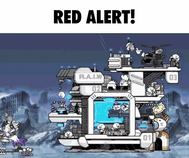 The Battle Cats Red Alert GIF - The Battle Cats Red Alert Doom Engine Pandora GIFs
