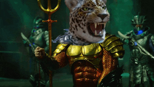 a picture of a leopard holding a trident with the words the traitor once called aidan below it