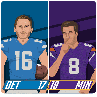 a cartoon of two football players with the number 16 and 8 on their jerseys