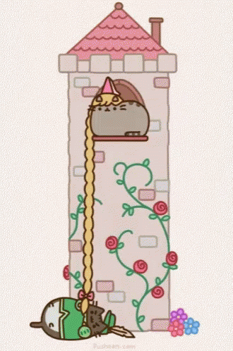 Pusheen Rapunzel Cat GIF - Pusheen Rapunzel Cat GIFs