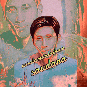 a painting of a man with the words assalamualaikum saudana written on it