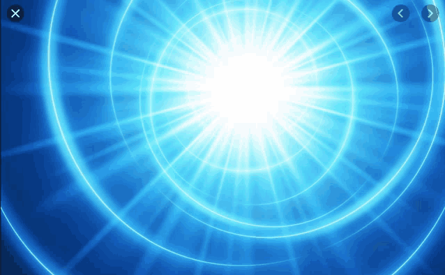 a blue background with a white circle in the middle and an x on the bottom