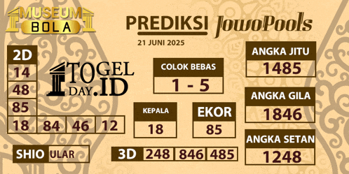 a poster for prediksi jowopools on june 21st 2025