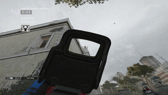 a screenshot of a video game with the end of round replay at 1:03