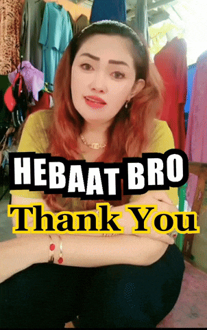 a picture of a woman with the words hebaat bro thank you on it