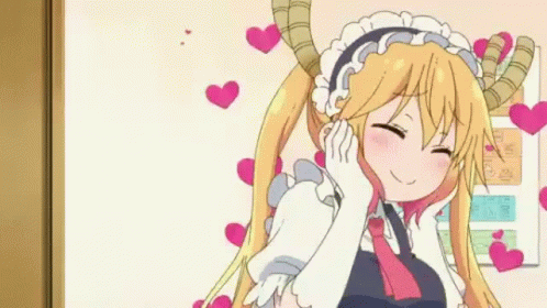 Kobayashis Dragon Maid Happy GIF - Kobayashis Dragon Maid Happy Hearts GIFs