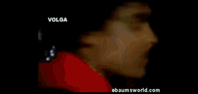 a close up of a woman 's face with the word volga on the bottom right