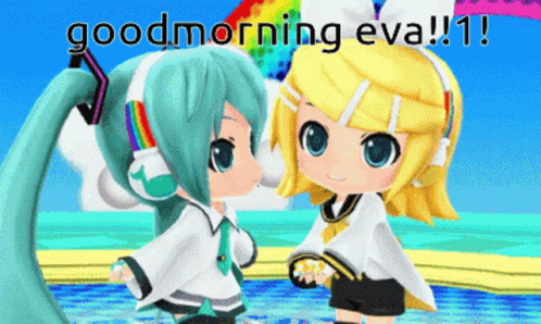 Eva Goodmorning GIF - Eva Goodmorning Hatsune Miku GIFs