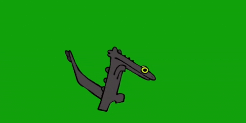 a cartoon frog is dancing on a green screen with a green background .