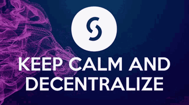 a poster that says " keep calm and decentralize " on it
