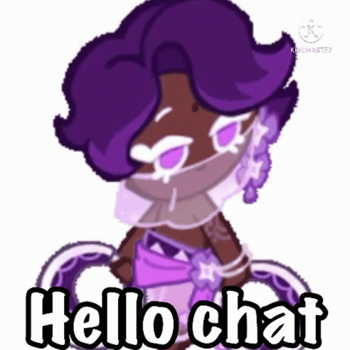 Lilac Cookie Hello Chat GIF - Lilac Cookie Hello Chat Cookie Run Kingdom GIFs