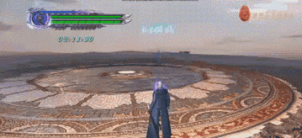 a person is standing in a circle in a video game with a time of 03:11:30 .