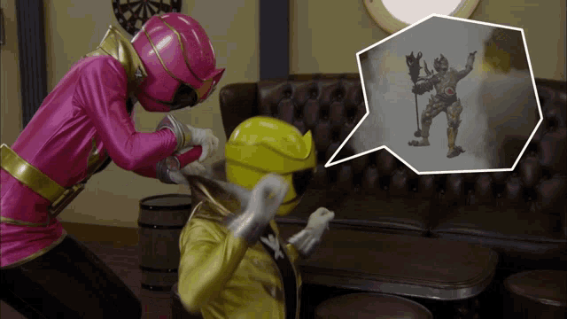 Gokai Yellow Gokai Pink GIF - Gokai Yellow Gokai Pink Fly GIFs
