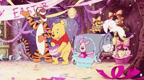 Happy Easter Winnie The Pooh And Piglet Too GIF - Easter Happyeaster Eastersunday GIFs