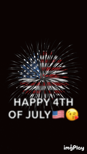 a happy 4th of july greeting with a fireworks display