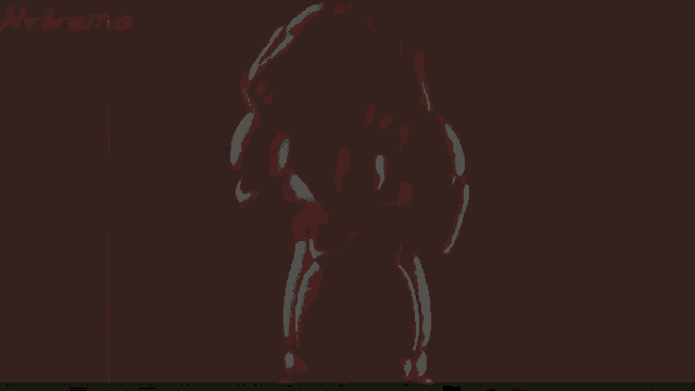 bonnie the bunny from five nights at freddy 's is holding a knife in his hand in the dark .
