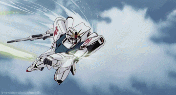 a robot with the number 44 on it is flying in the air