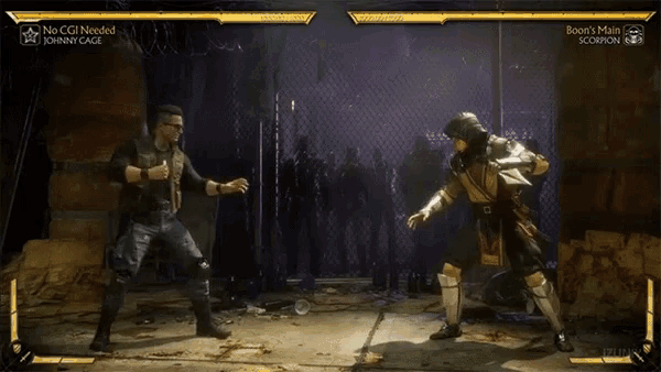 johnny cage and scorpion are in a video game