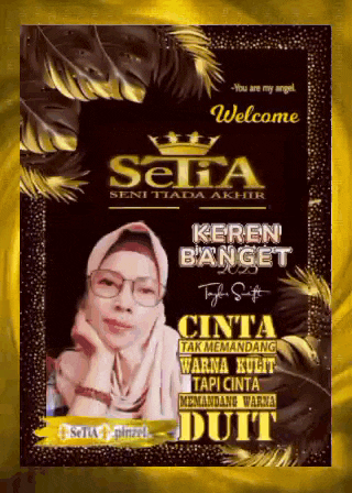 a poster that says ' setia seni tiada akhir keren banget 2020 ' on it