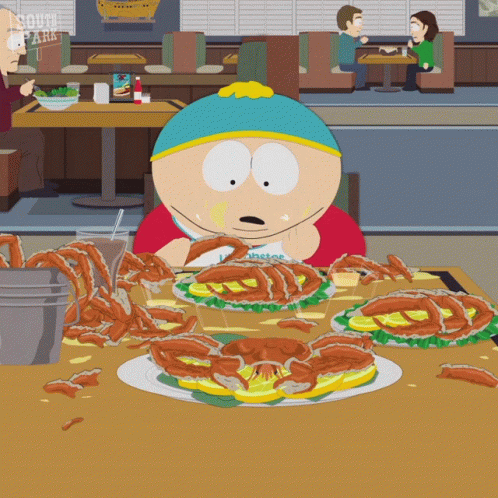 Eating Crab Eric Cartman GIF - Eating Crab Eric Cartman South Park GIFs