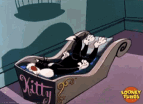 Sylvester Looney Toons GIF - Sylvester Looney Toons Cant Sleep GIFs