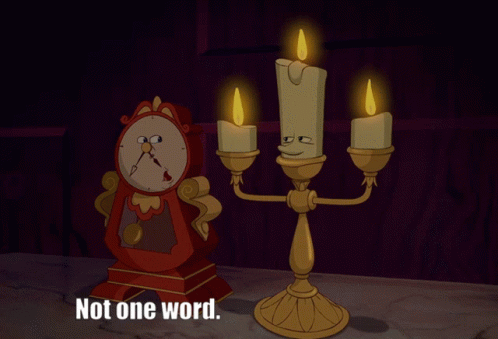 Disney Beauty And The Beast GIF - Disney Beauty And The Beast Not One Word GIFs