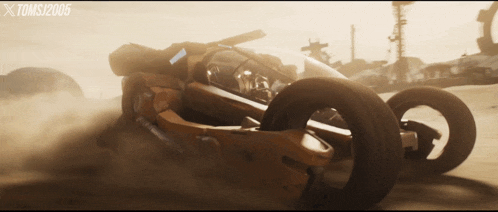 a picture of a futuristic motorcycle with the year 2005 on the bottom