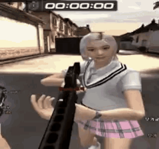 Girl Holding Gun Game Sooyafits Meme GIF