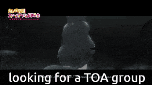 a black and white image of a girl with the words looking for a toa group below it