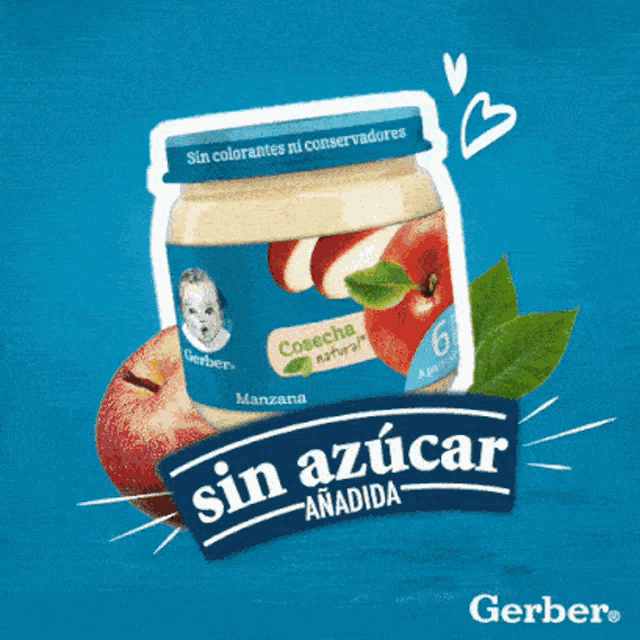 a jar of gerber baby food with mango flavor