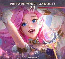 a girl with pink hair and blue eyes is holding a wand and the words prepare your loadout