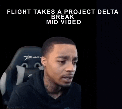 a poster that says flight takes a project delta break mid video with a soldier in a helmet holding a gun