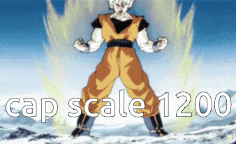 a picture of a cartoon character with the words cap scale 1200 below him