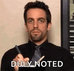 Noted The Office GIF - Noted Note The Office GIFs